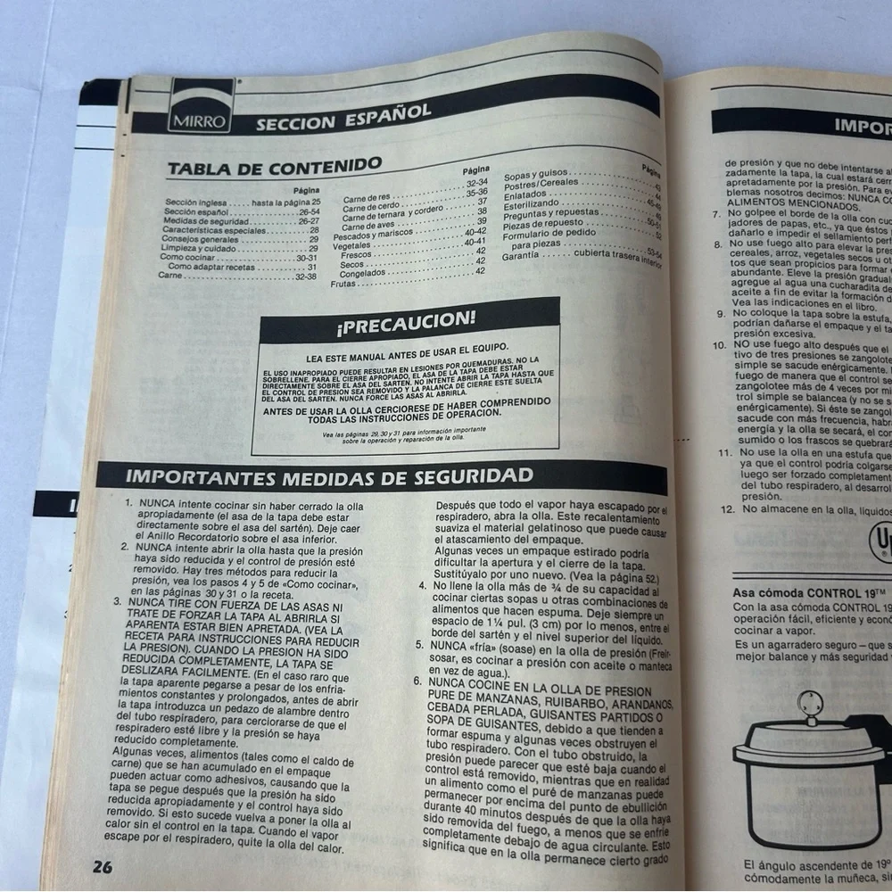3/$12! MIRRO Speed Cookers & Canners Recipe & Instruction Book English & Spanish